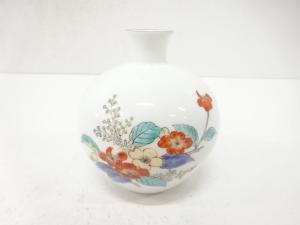 人間国宝　酒井田柿右衛門造　錦　花画　一輪生